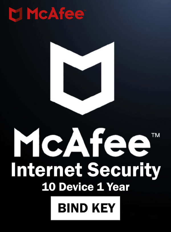McAfee Internet Security Bind Key 10 Devices 1 Year